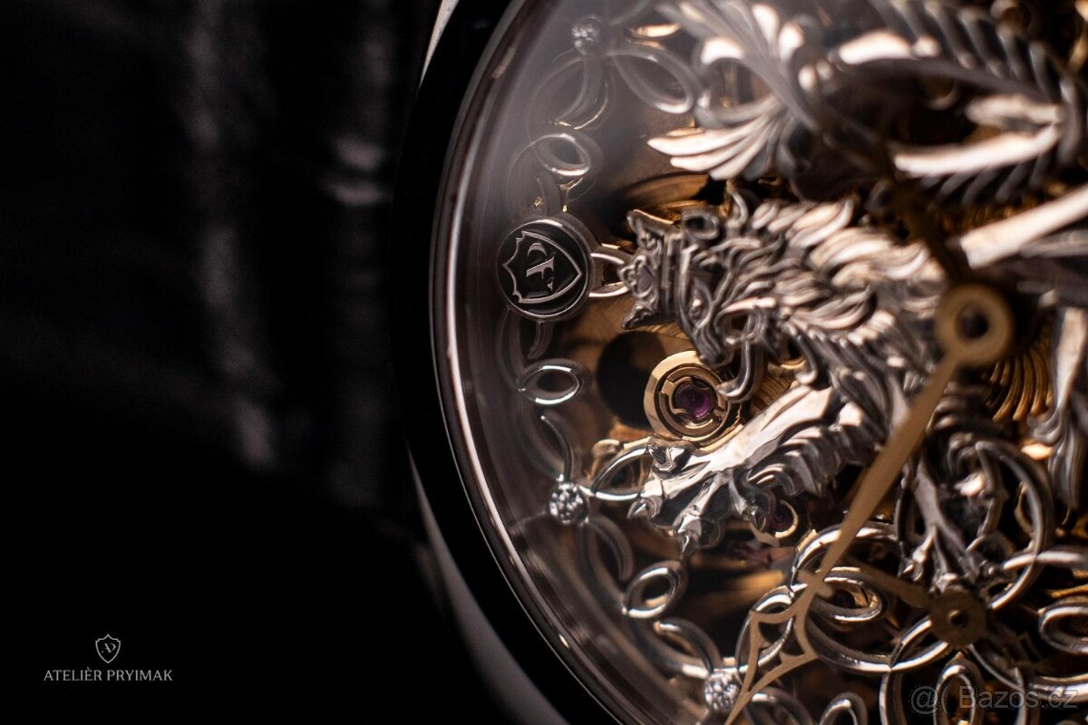 Skeletové Hodinky Ateliér Pryimak – ČESKÝ LEV - 4