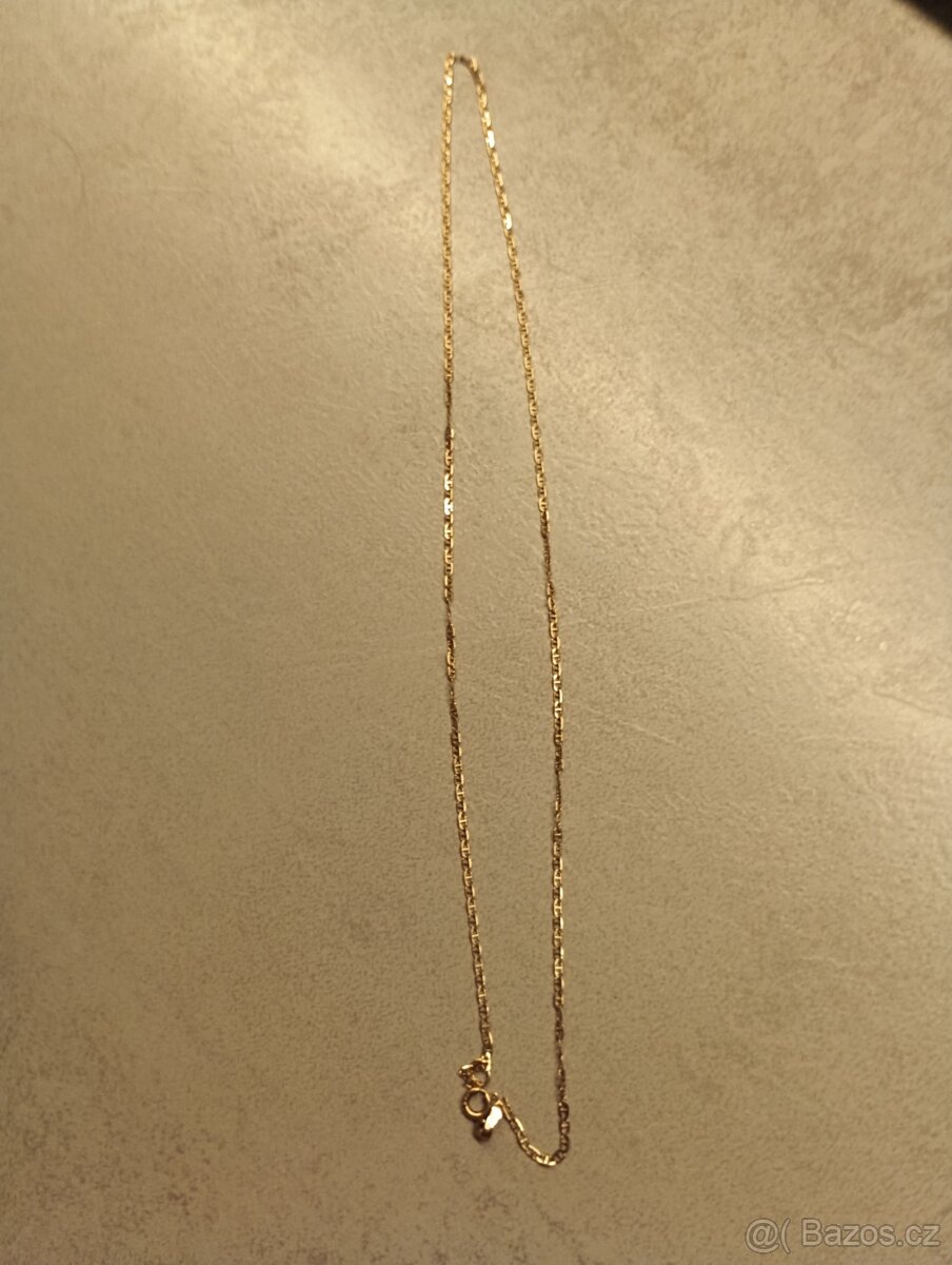 Zlaté náušnice kruhy + zlatý řetízek - 4