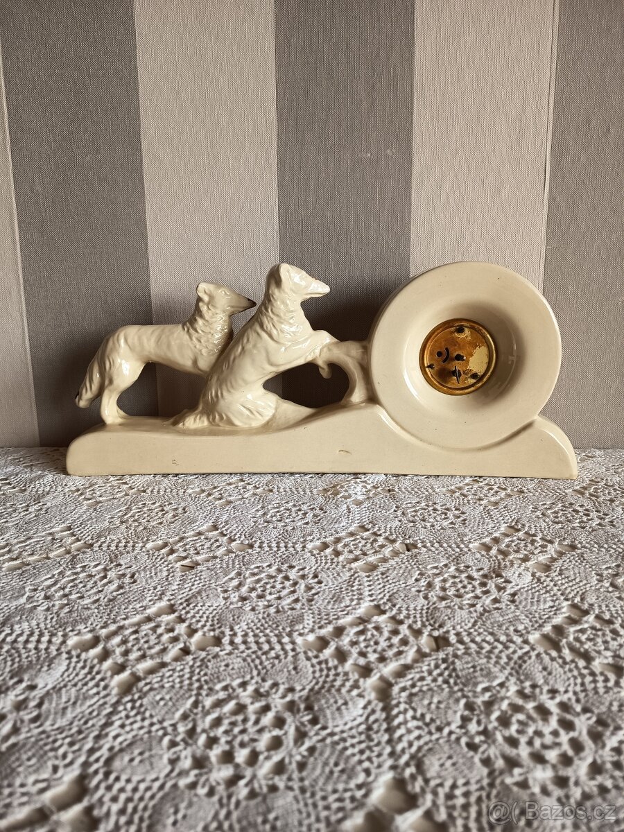 Starožitné porcelánové hodiny - 4