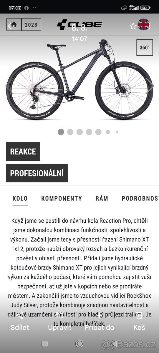 Cube Reaction Pro ,29" L - 4