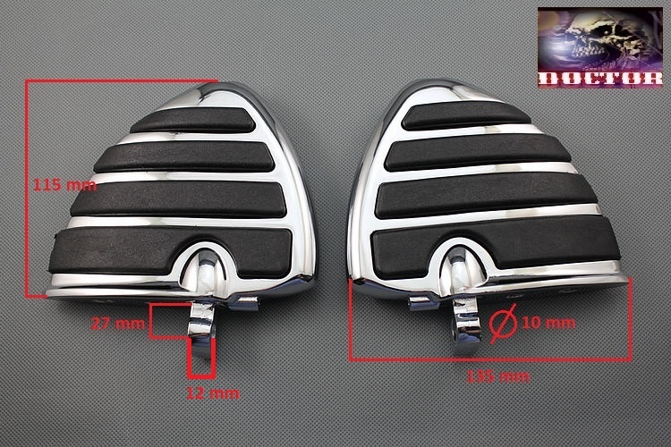 Masívní chrom plotny řidiče spolujezdce chopper,cruiser. - 4