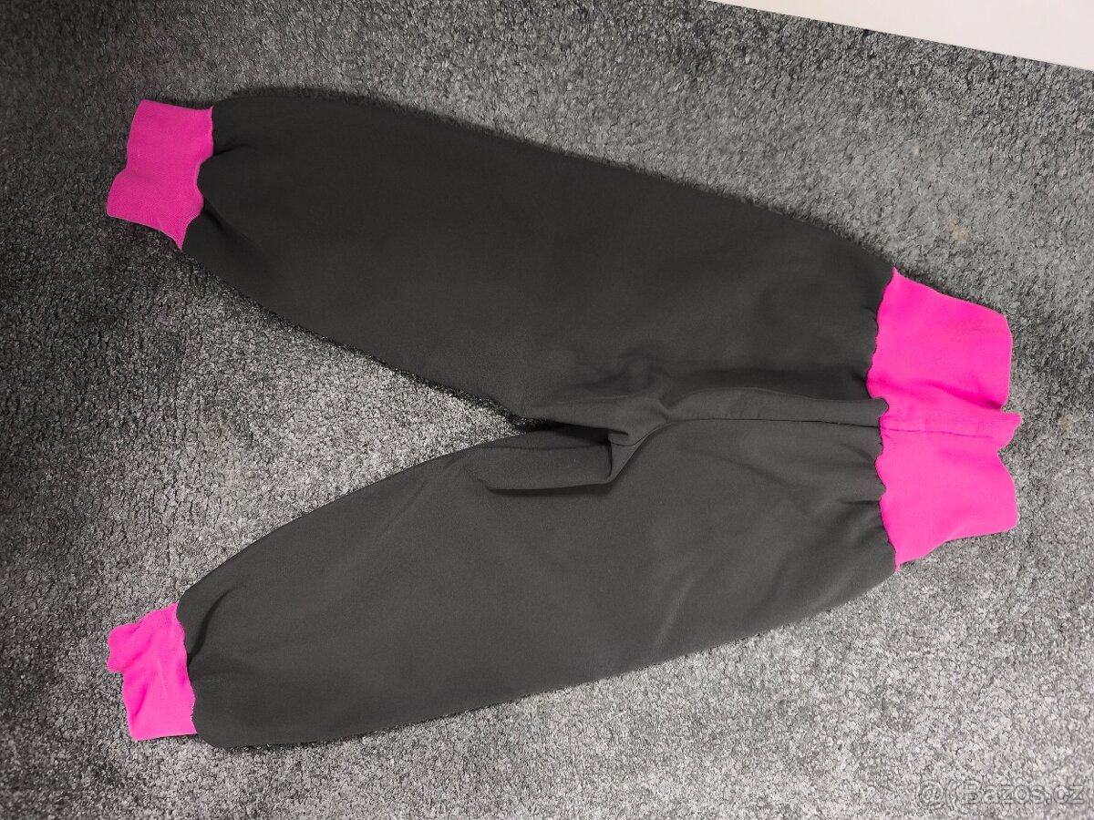 Dívčí softshellové kalhoty zateplené fleecem vel. 98 - 4