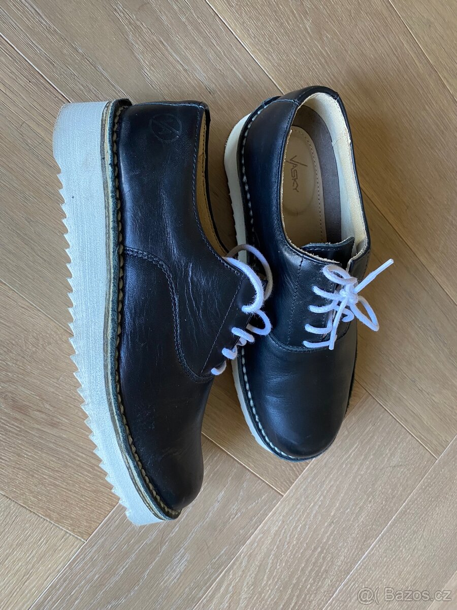 Kožené polobotky Vasky - 4