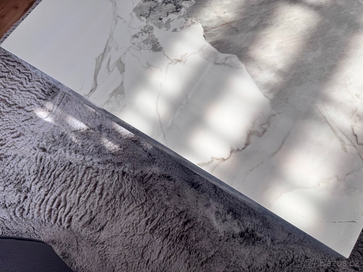 Designový kamenný konferenční stůl 80 x 80 x 35cm - 4