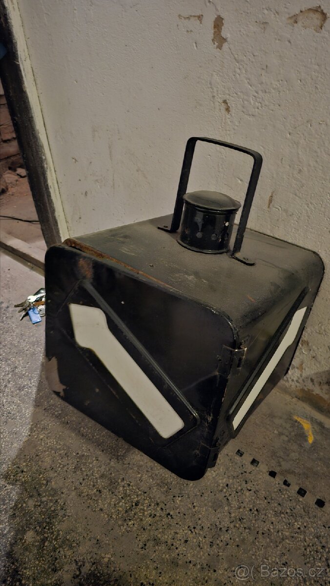 Stará drážní lampa výhybka-osvětlení směru výhybky - 4