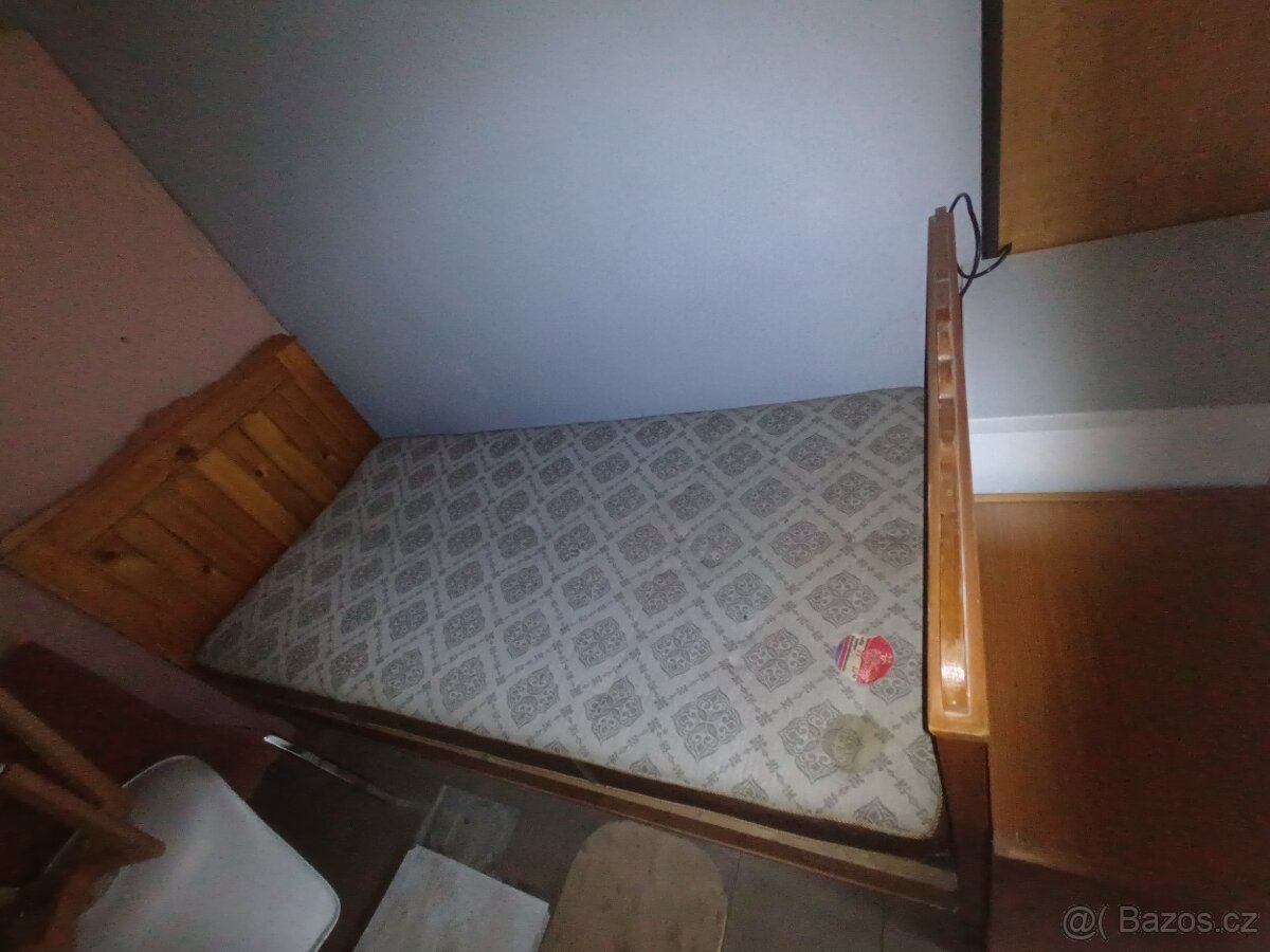 2x Postel 100x200 borovice masiv - 4