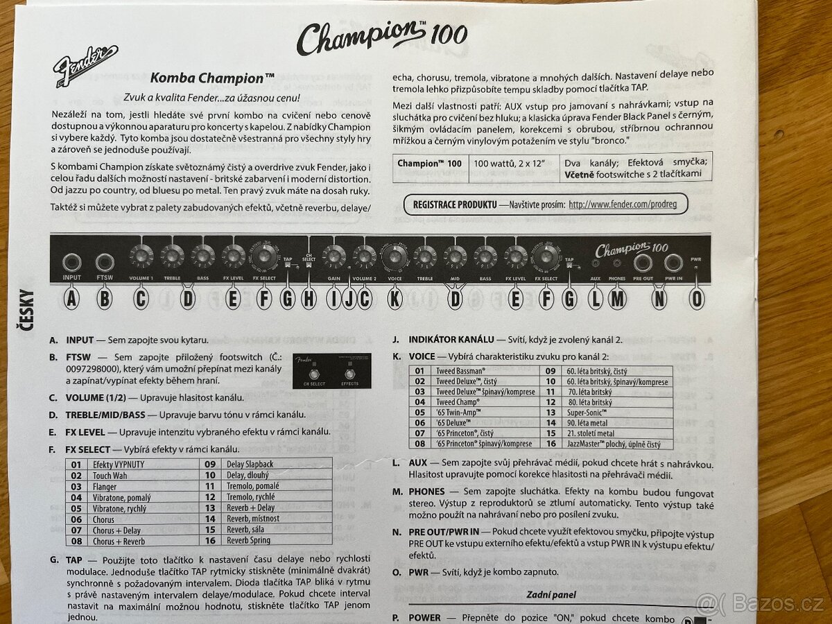 Fender Champion 100 – Perfektní stav + footswitch + obal - 4