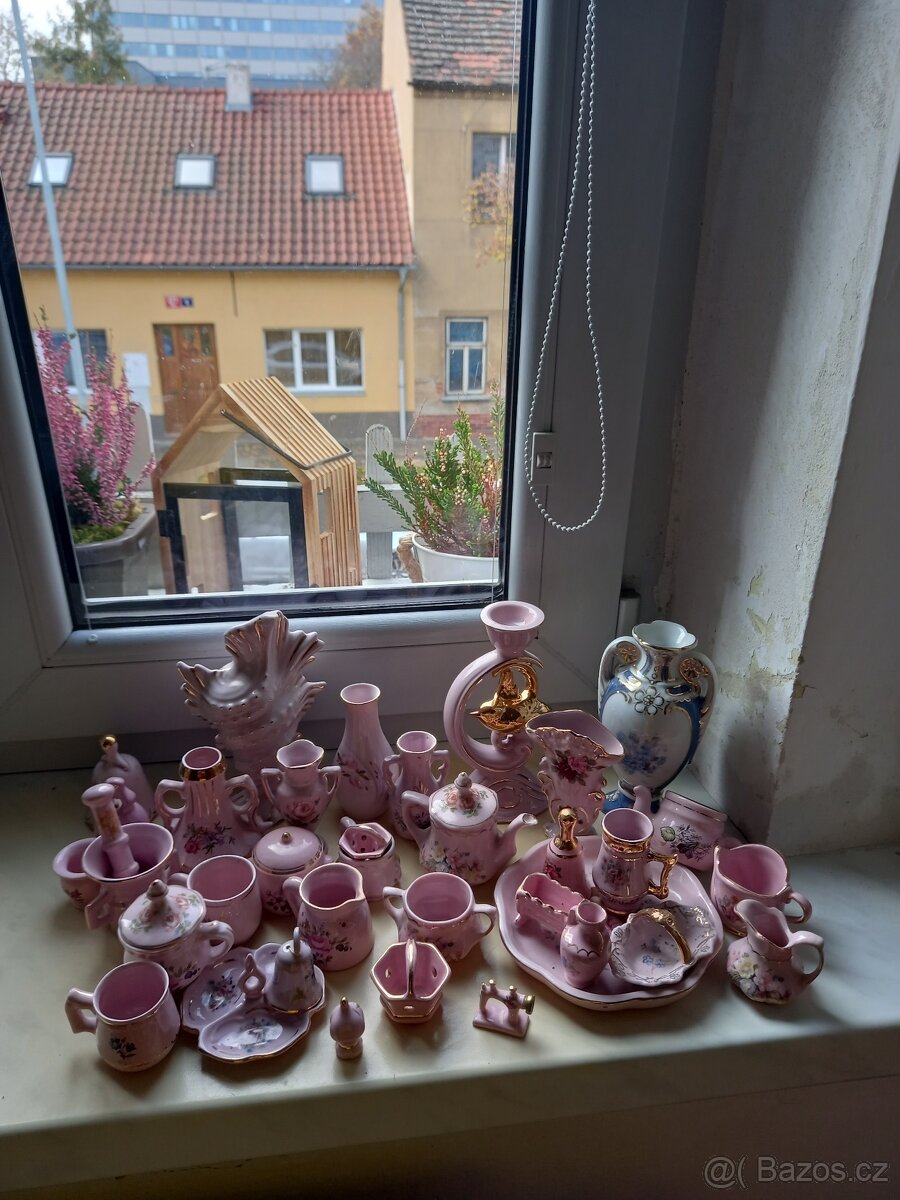 Prodám sbírku růžového porcelánu, pro upřesnění - 4