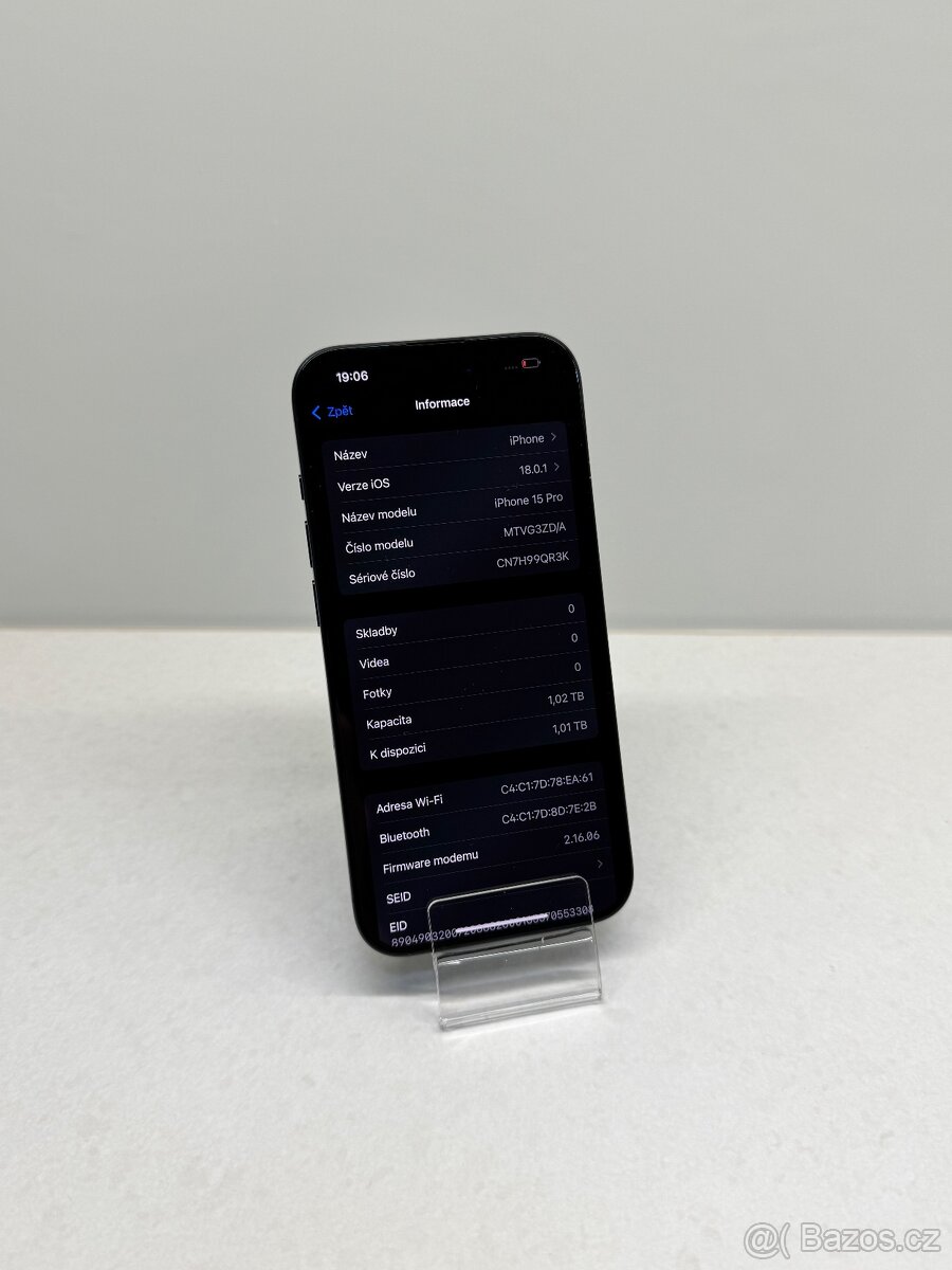 NOVÝ APPLE IPHONE 15 PRO 1TB-MODRÝ,BATERIE 100% - 4