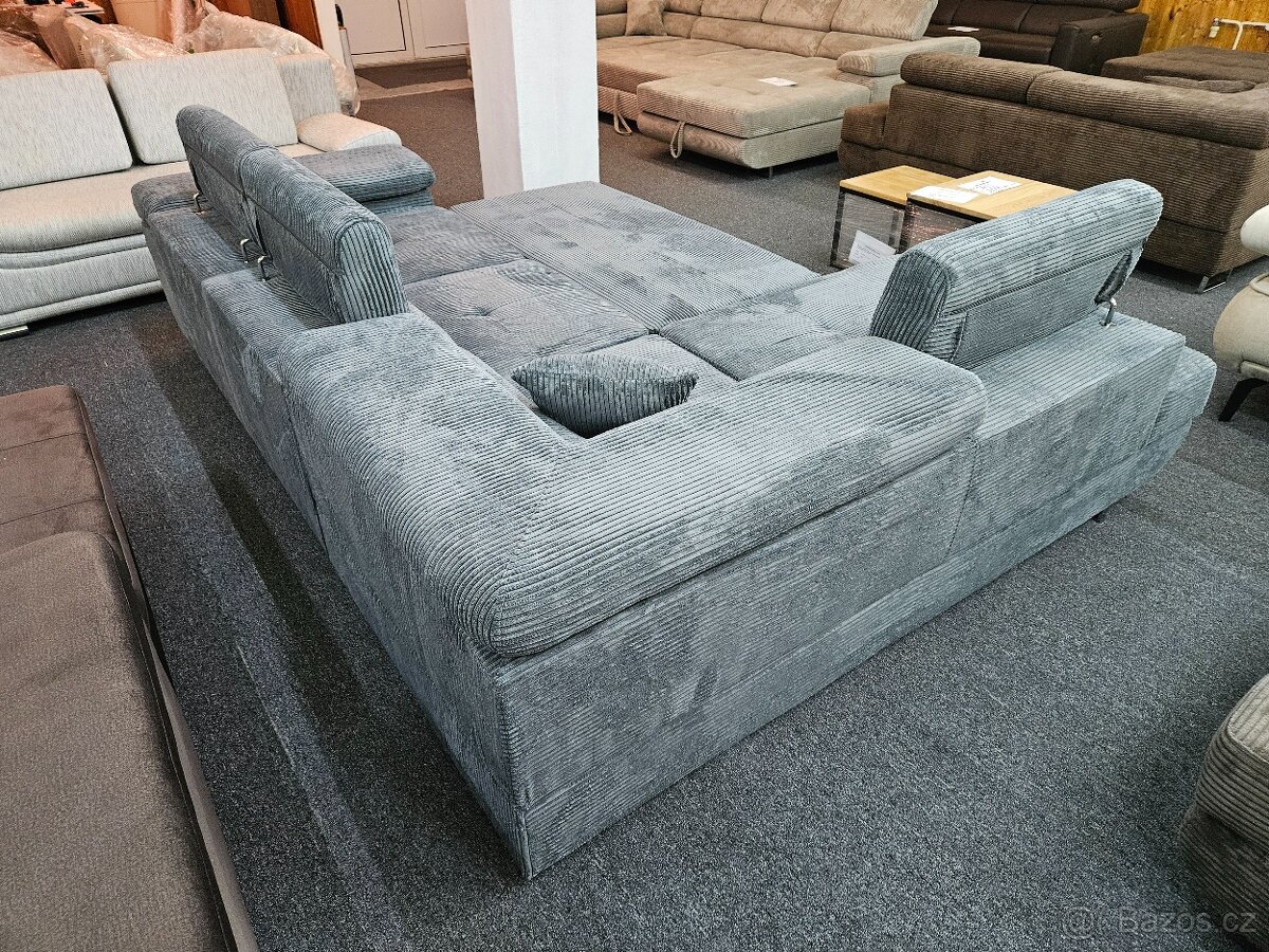 Rohová sedací souprava-rozkládací - 4