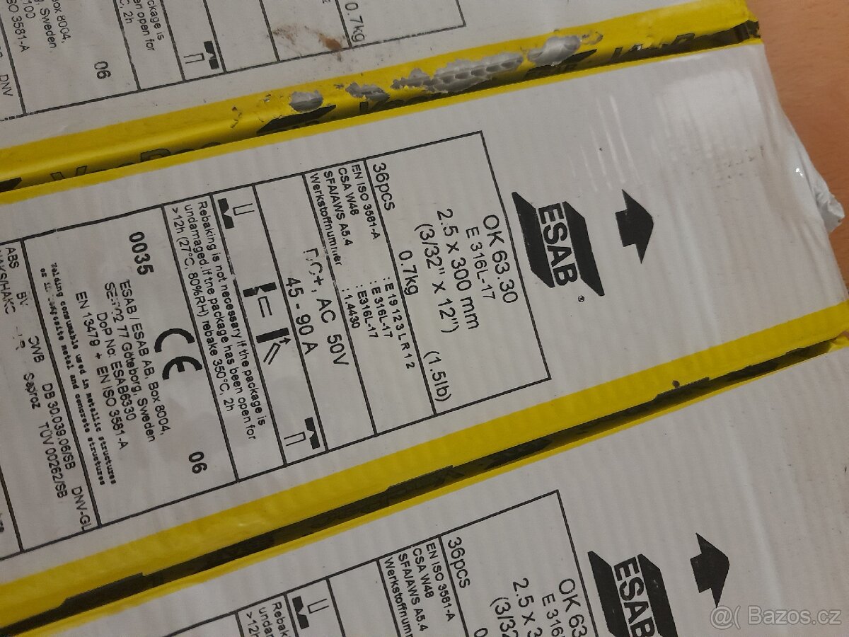 Prodám svářecí elektrody ESAB OK - 4