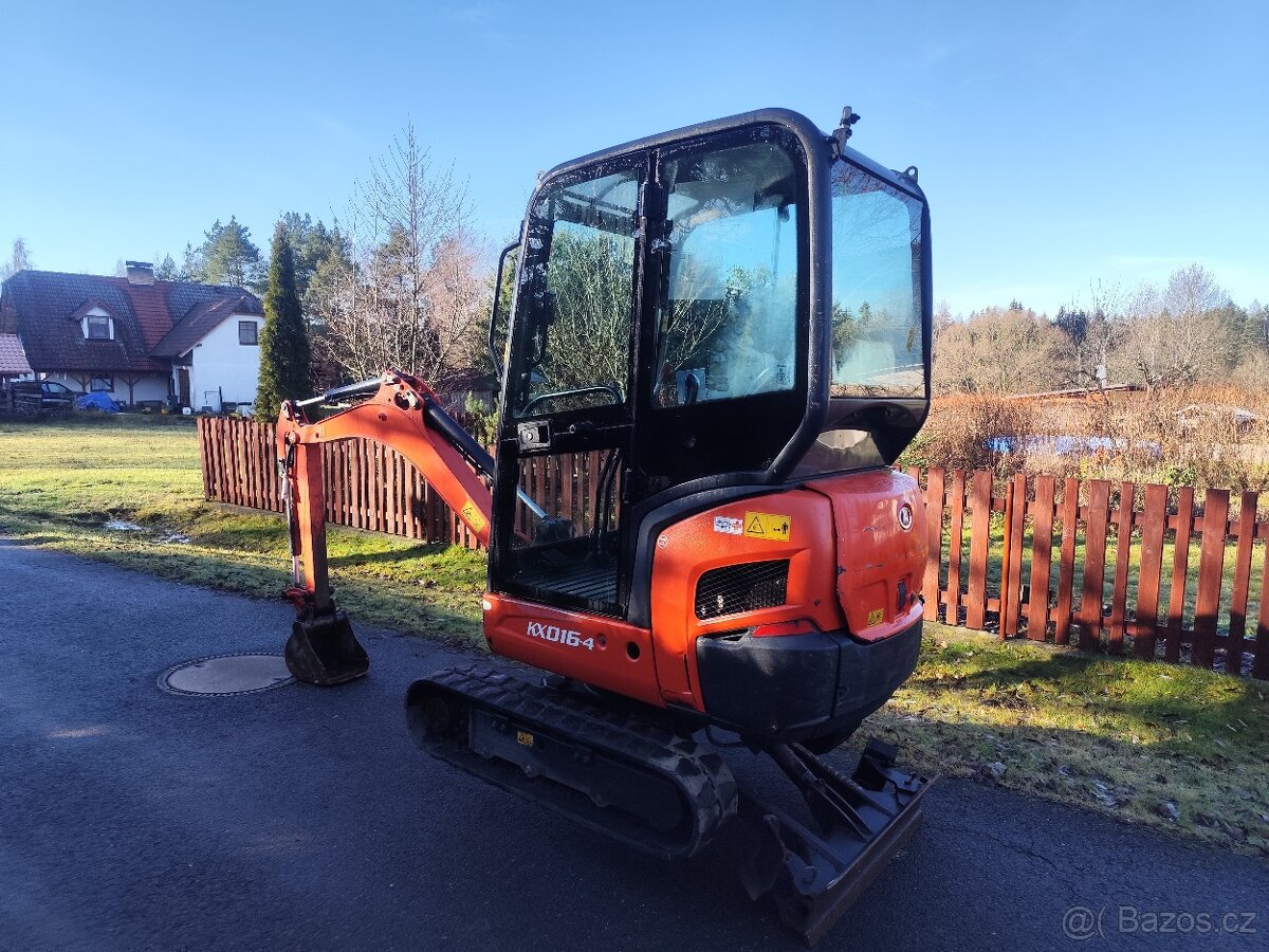 Minibagr Kubota KX016-4, rok 2017, 1800mth TOP - 4