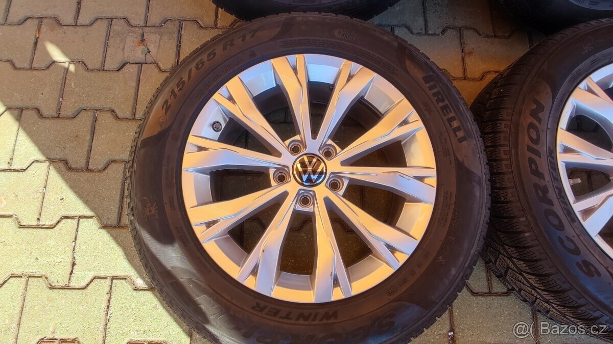 Alu kola VW Tiguan 5x112 R17 215/65/17 zimni pneu - 4