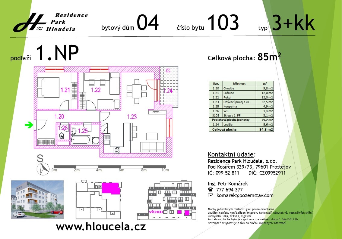 Prodej bytu 3+kk 85 m² s lodžií - 4