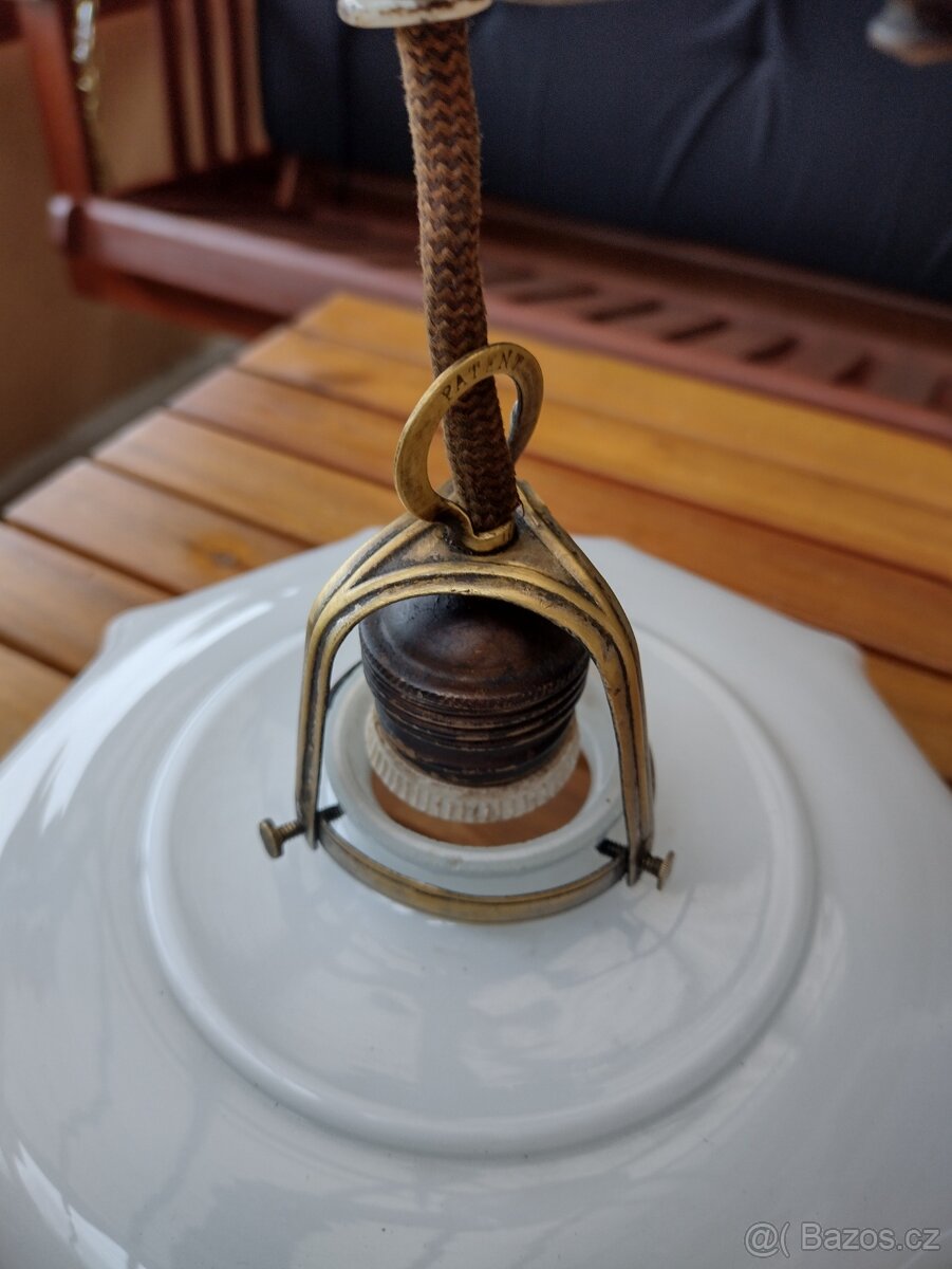 Starožitné závěsné svítidlo Art Deco - 4