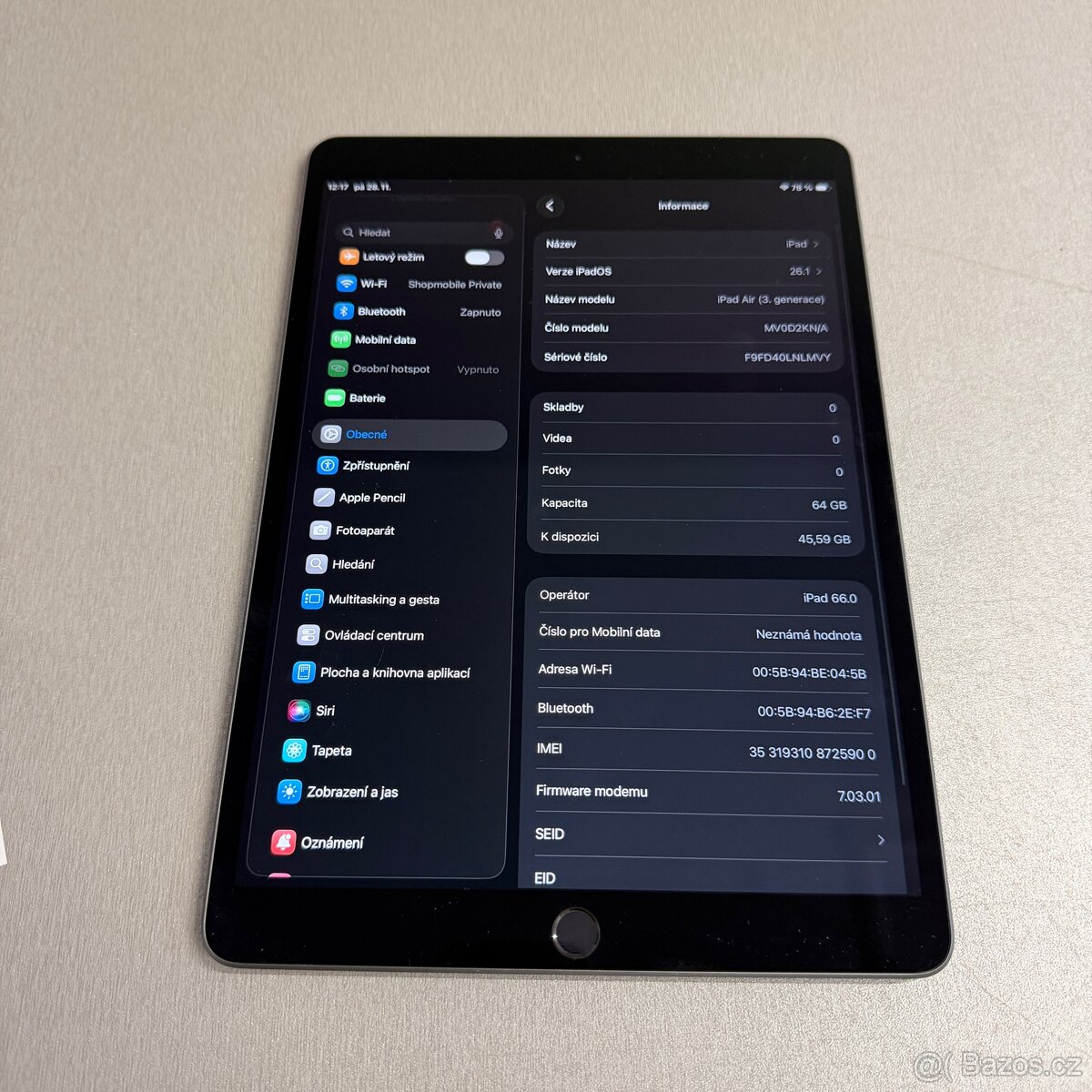 iPad Air 3 64GB wifi+cellular, pěkný stav, 12 měsíců záruka - 4