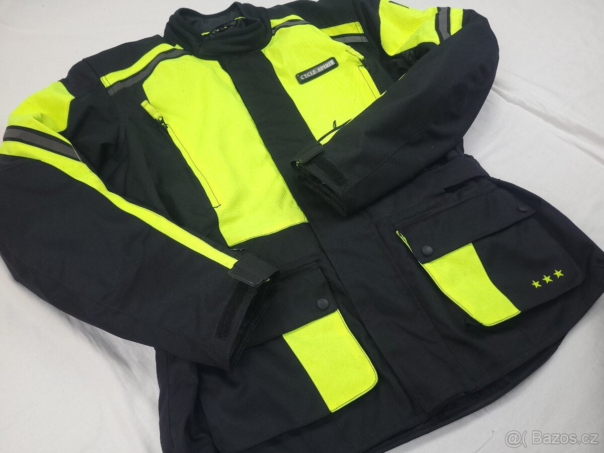 CS Neon/Fastway pánska textilná moto kombinéza cordura 2XL 5 - 4