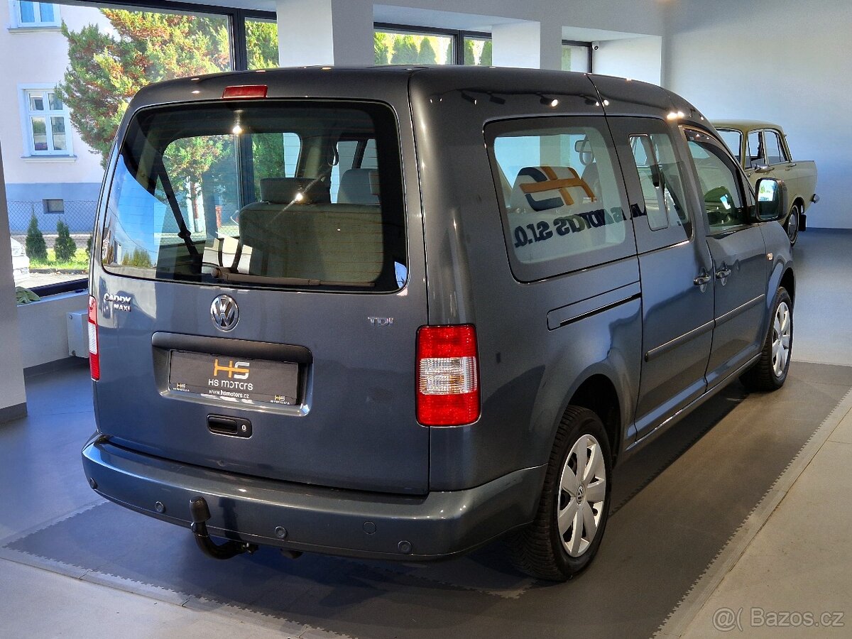 VW Caddy Maxi 1.9TDi 77KW 7 Míst Digi klima Tažné - 4