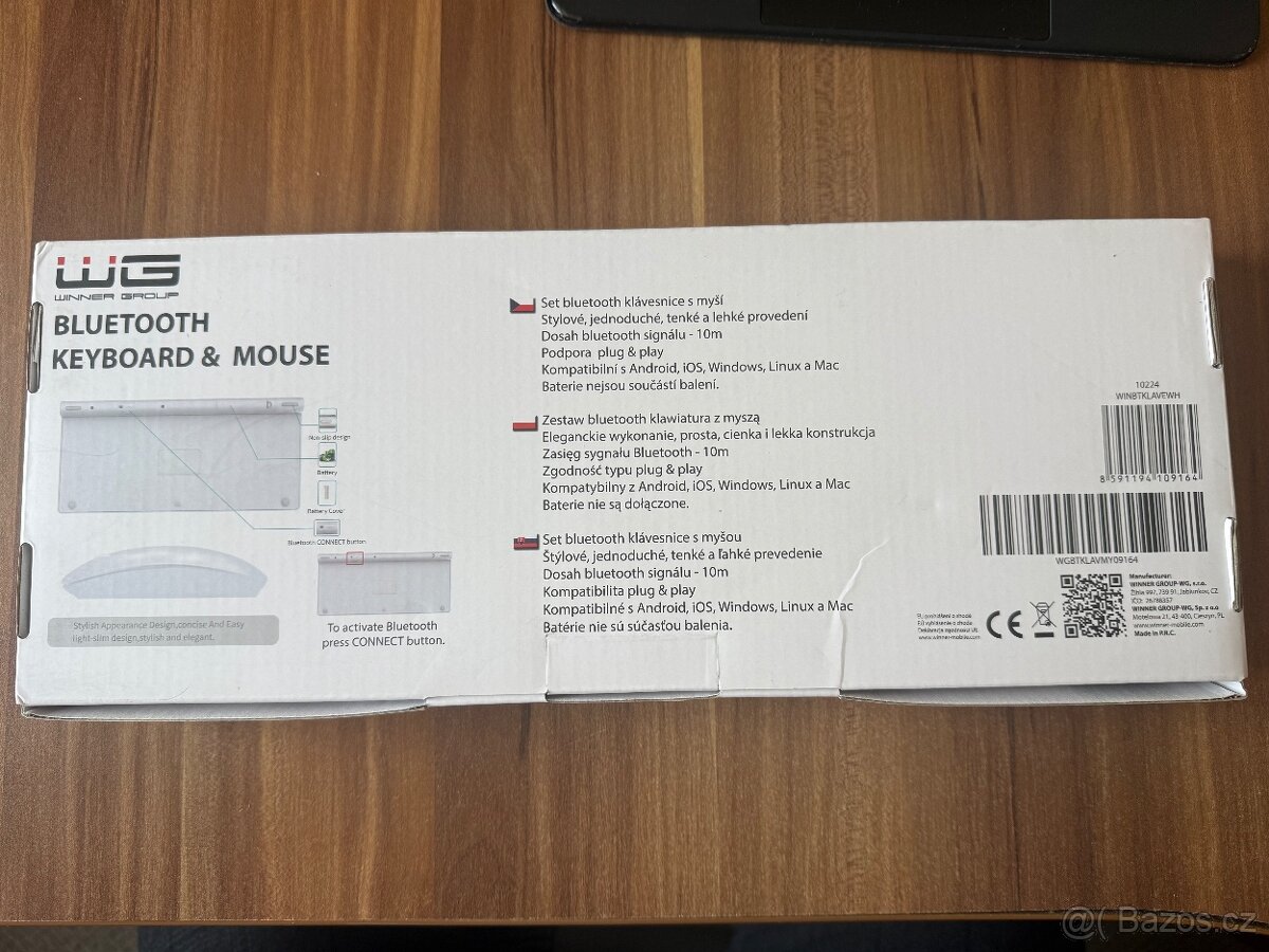 Klávesnice s myší WG Bluetooth (10224) bílá - 4