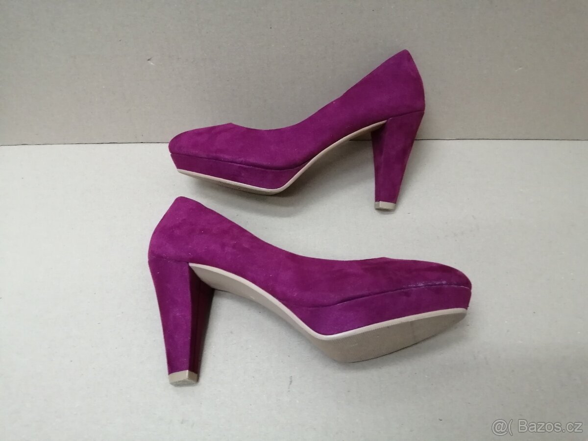 Fialové-fuchsiové lodičky vel.38 - 4