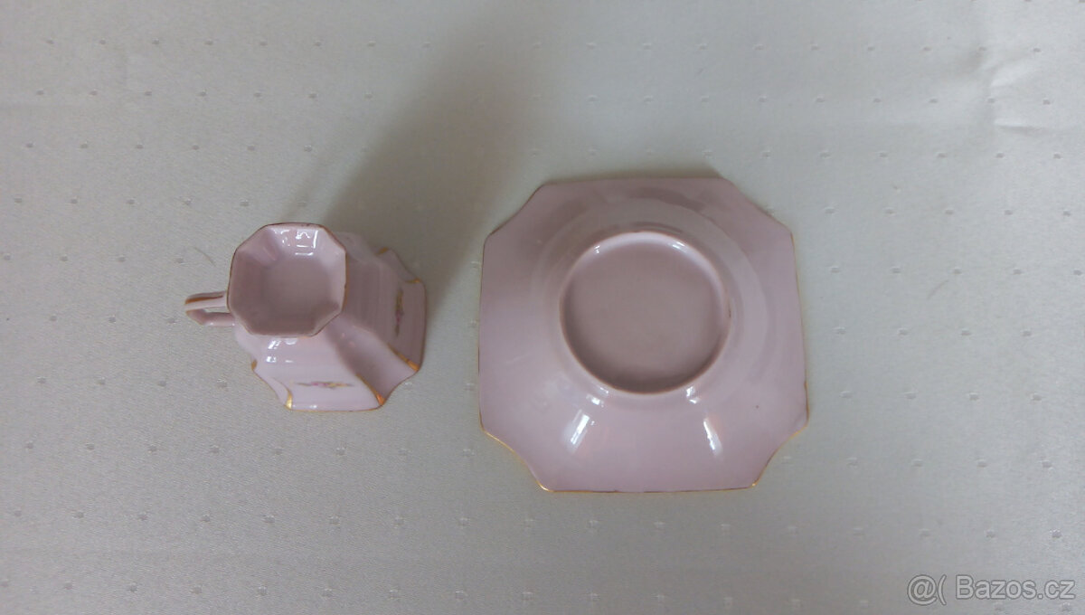 Růžový porcelán - Mocca šálek - 50 ml - 4
