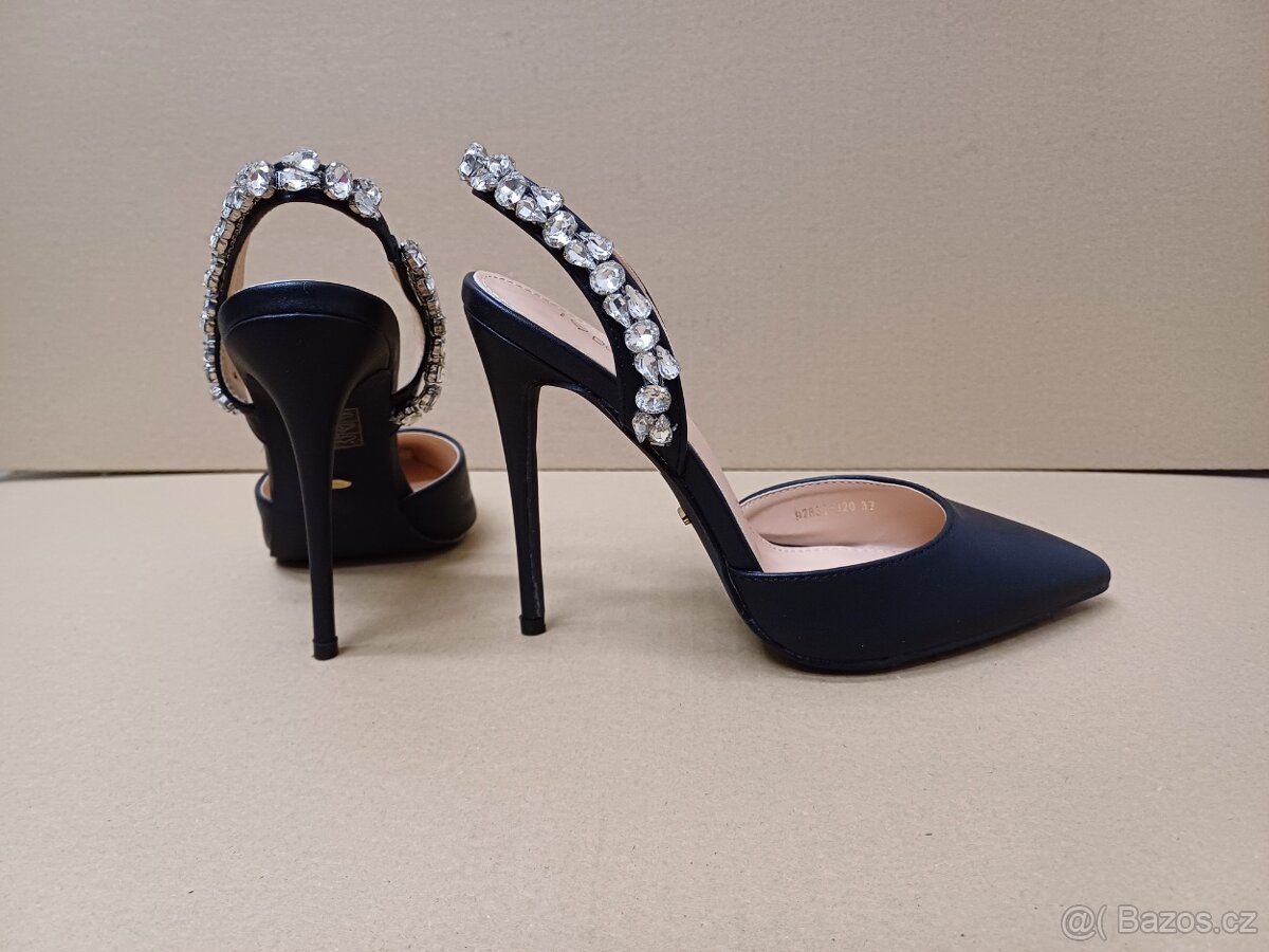 Černé lodičky volná pata vel.37 - 4