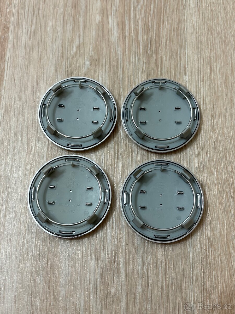 Středové krytky kol Audi 69mm šedé - 4