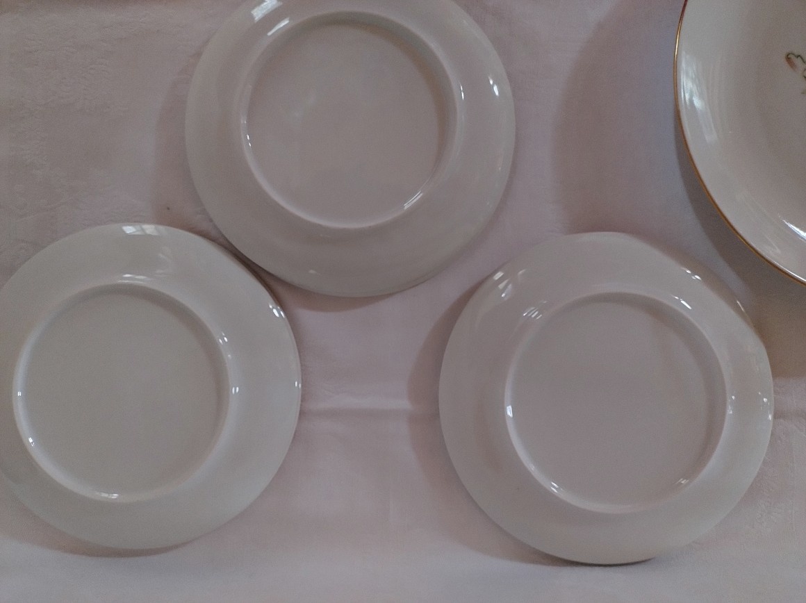 Dezertní talíř; porcelán; retro - 4