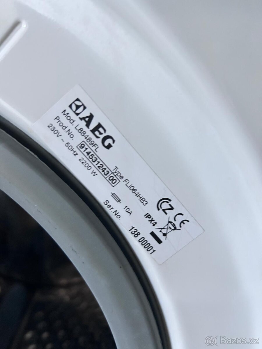Prodám pračku AEG na 8kg prádla - použitá - 4
