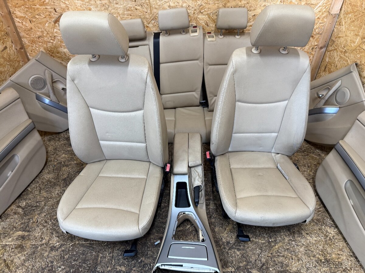 KOMPLETNÍ SVĚTLÝ KOŽENÝ INTERIÉR BMW E91 - 4