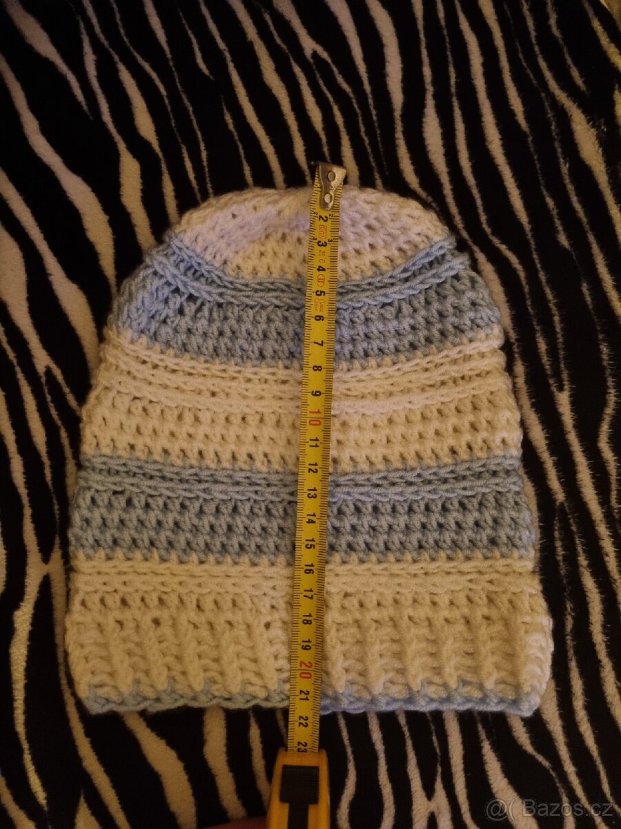 Homelesky čepice ručně háčkované - 4