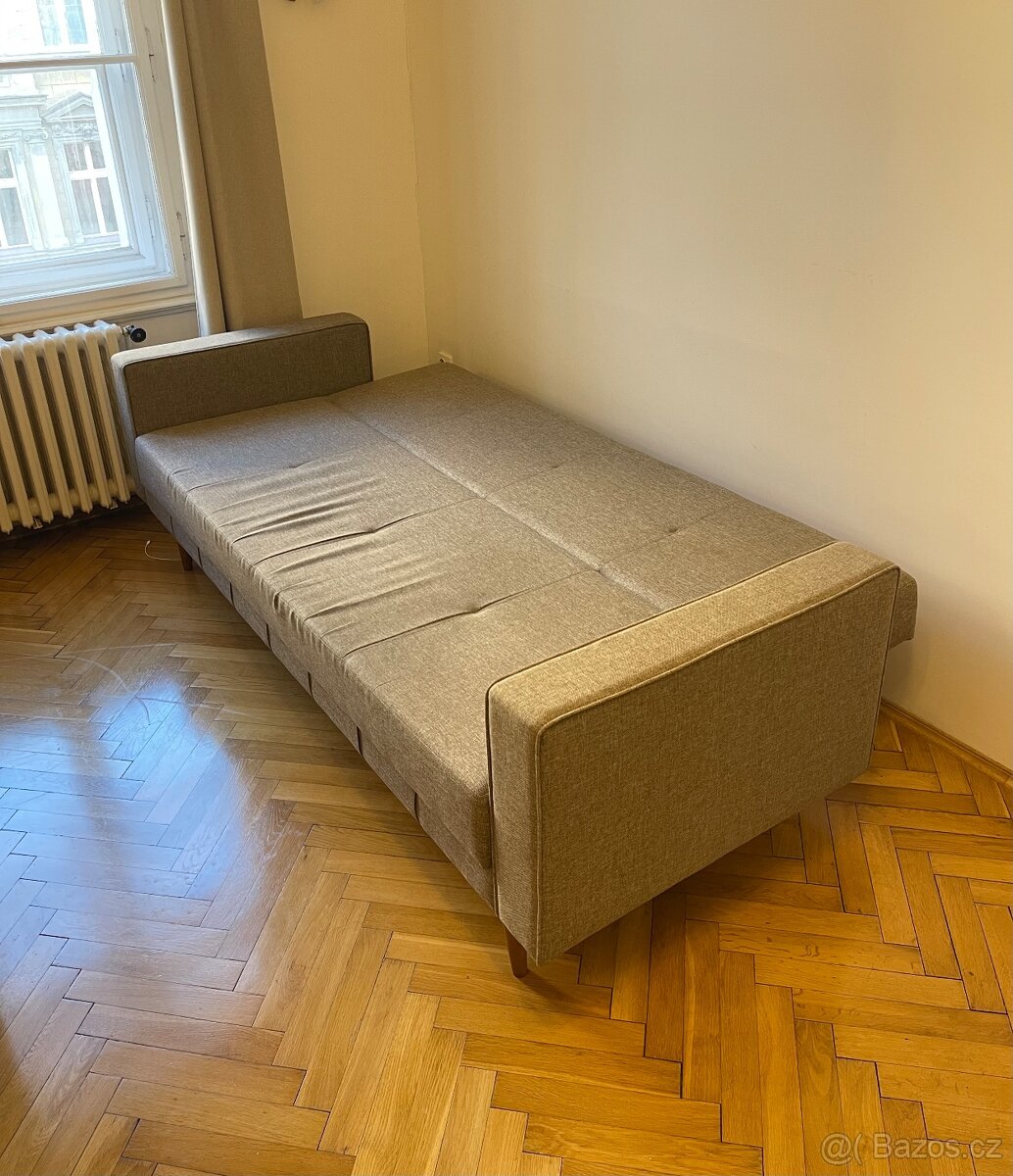 Pohovka hnědá, Rozkládací - 4