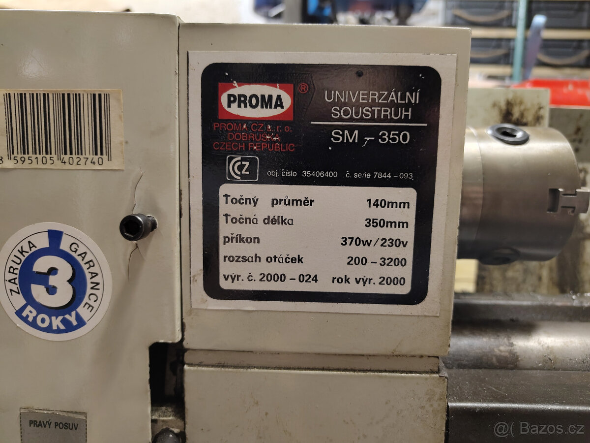 Soustruh - Proma Sm-350 - 4
