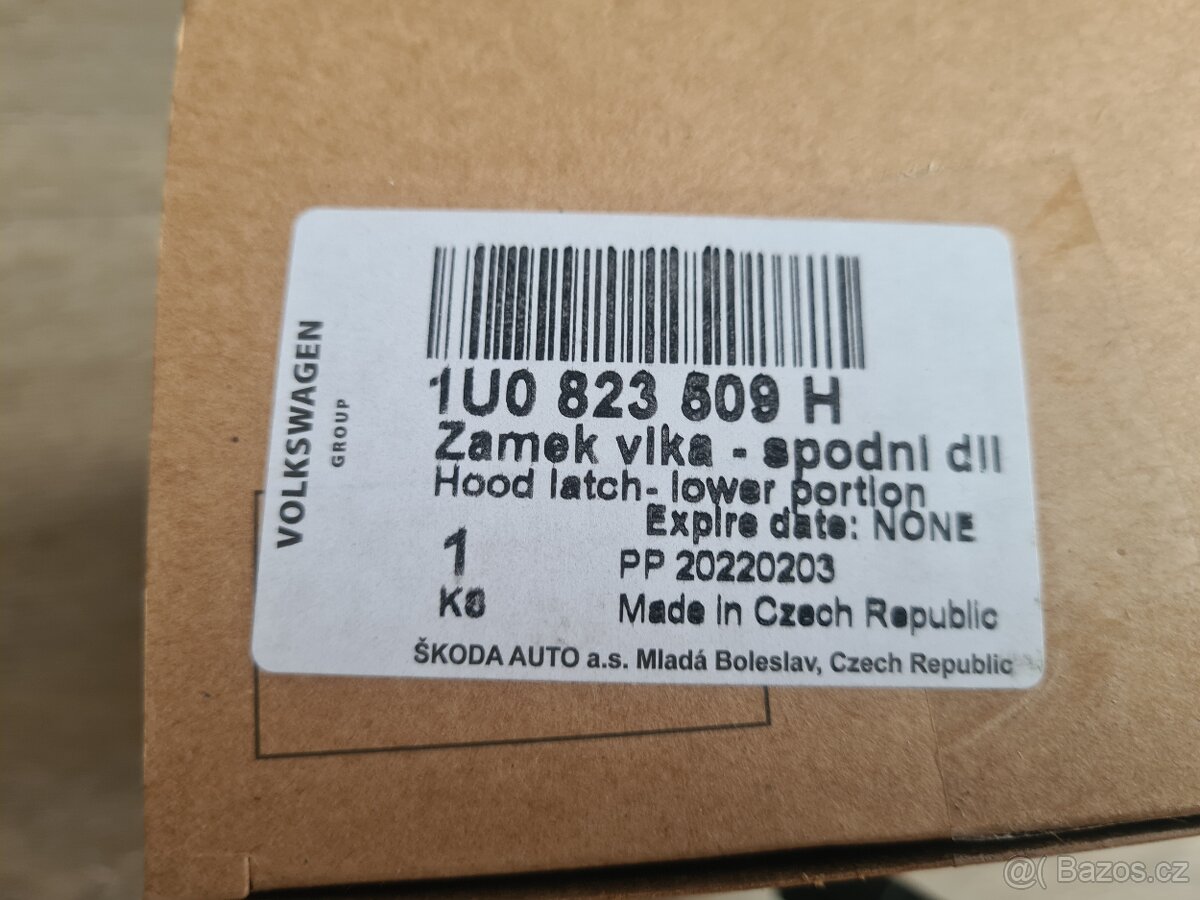 NOVÝ Zámek kapoty Octavia 1 - ORIGINÁL - 4