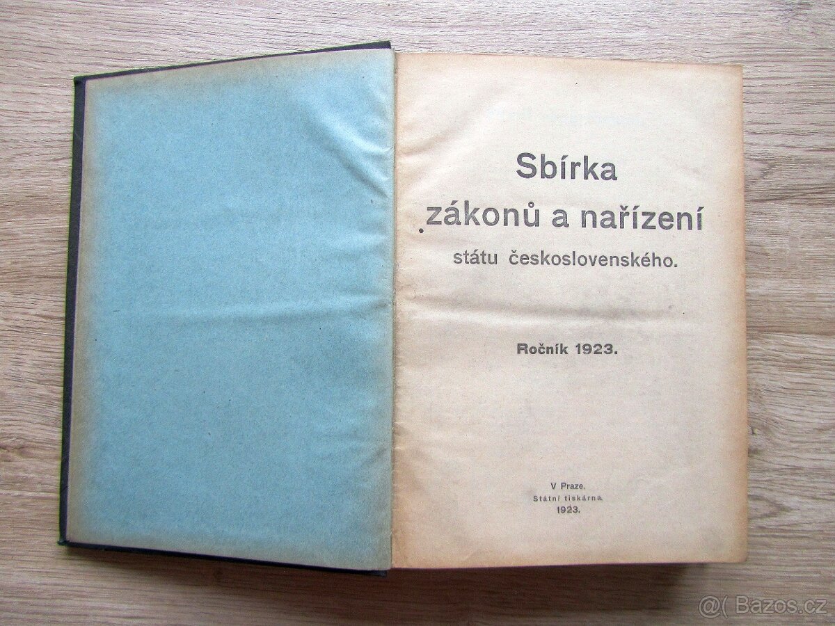 Sbírka zákonů a nařízení 1923 – prodej sbírky starých knih. - 4