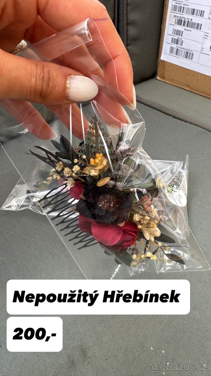 Svatební dekorace, květiny, organza - 4