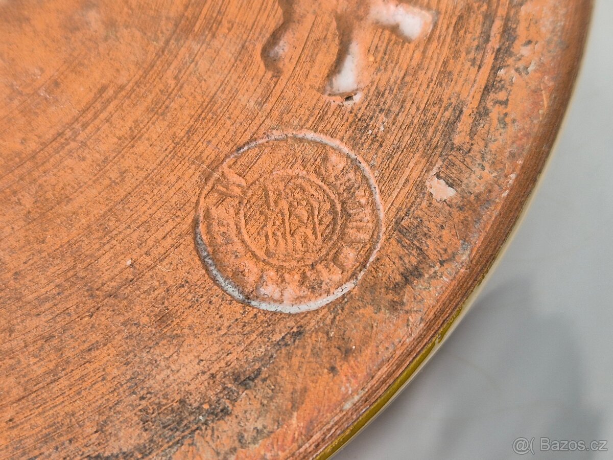 ručně malovaná glazovaná váza z pálené hlíny - 4