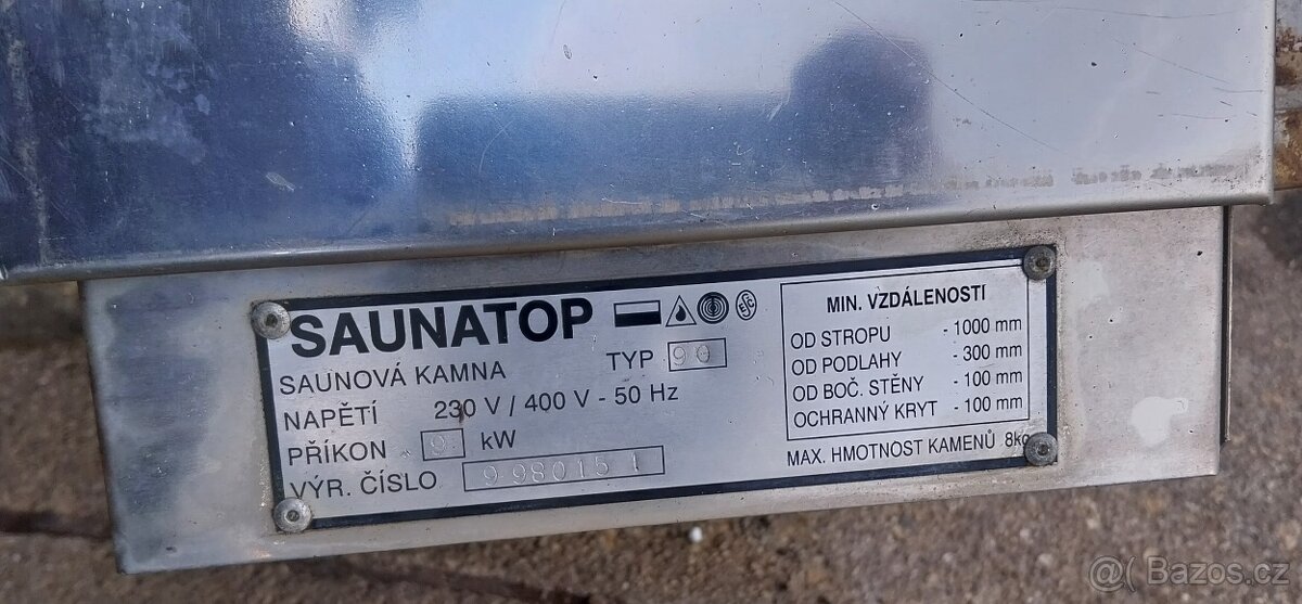 Saunová kamna 9kW - 4