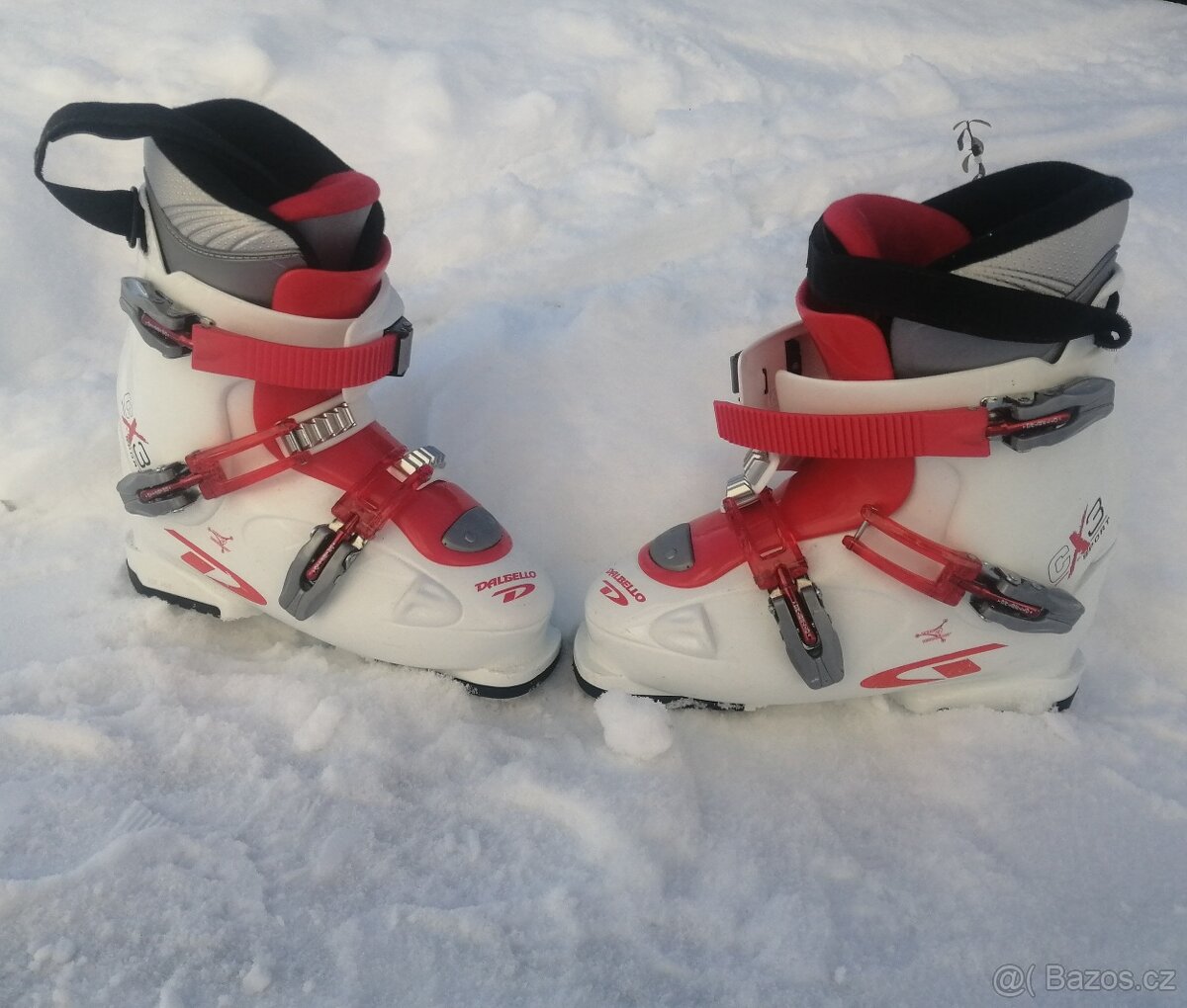 lyže 140 + lyžáky 24 - 4