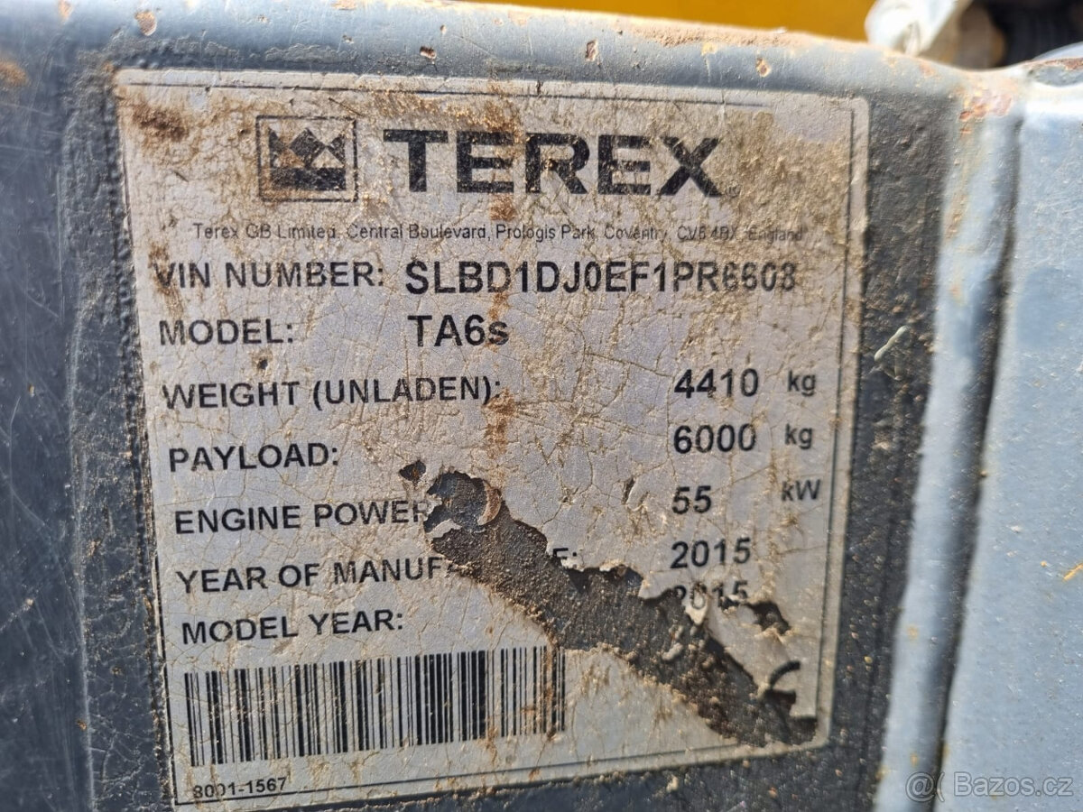 Prodám Dumper 2015 Terex TA6S MOŽNOST CZ SPZ - 4