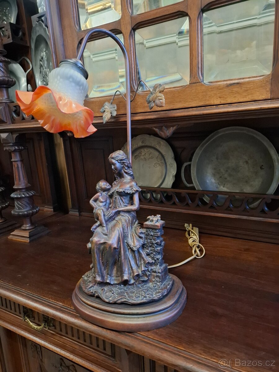 Starožitná figurální lampa - 4