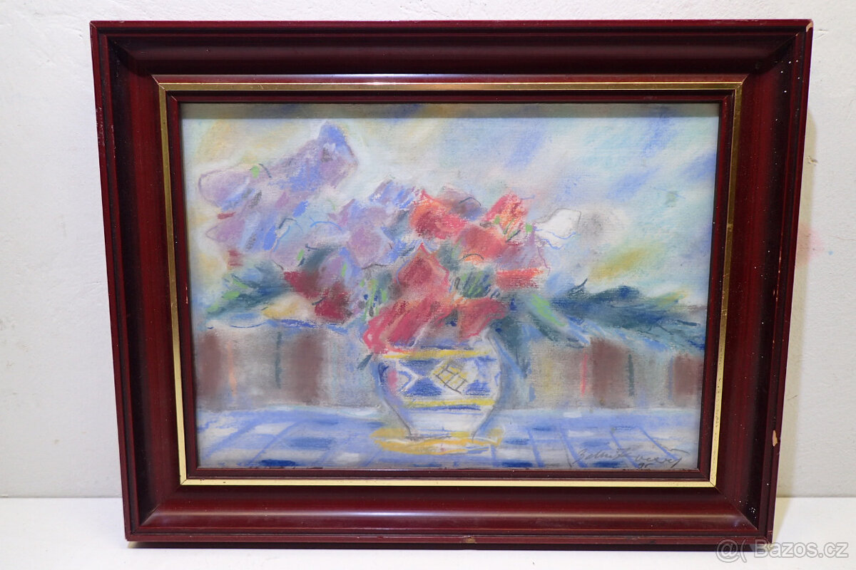 Veselý zd. - Hrachory - pastel - Obraz - 4