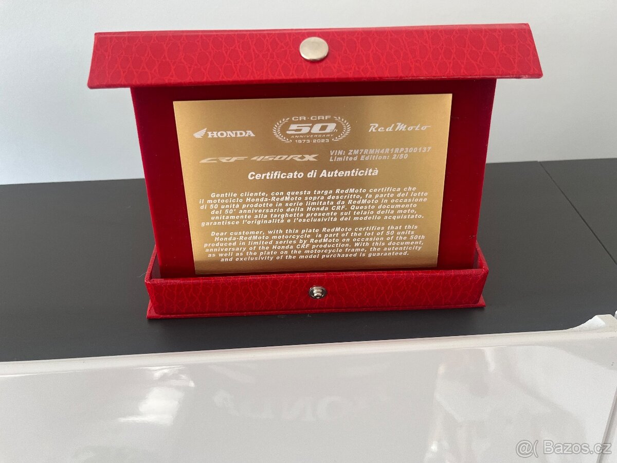 Honda CRF 450 RX, model 2023, Limited edition