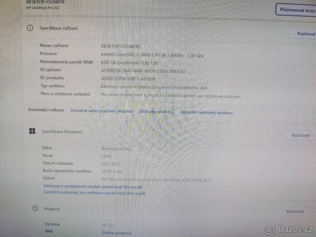 HP Desktop Pro G2 - 4