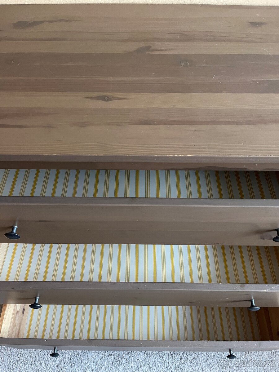 Komoda Ikea Hemnes šedohnědá - 4