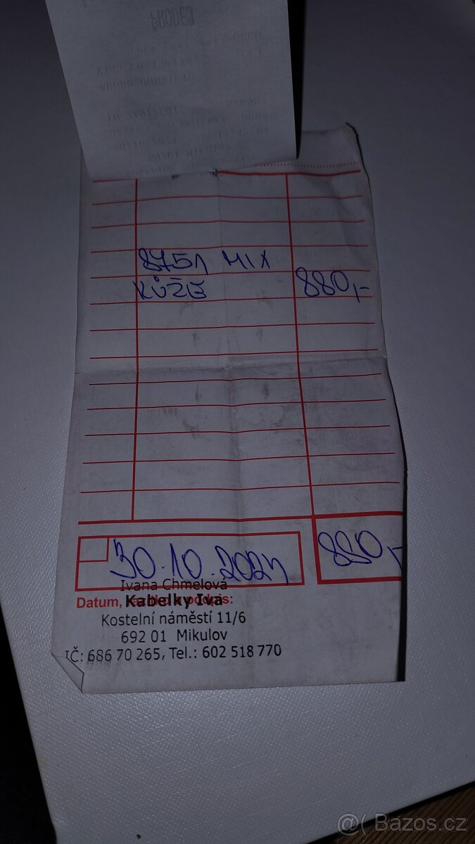 NOVÁ Kožená crossbody kabelka blankytně modrá barva - 4