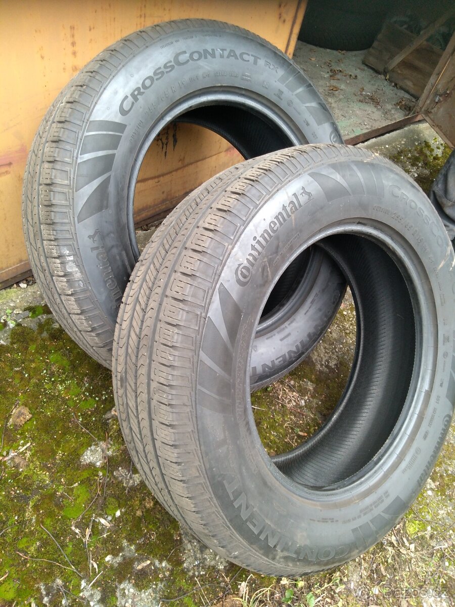 Prodám 2 pěkné letní gumy Continental 255/65 R19