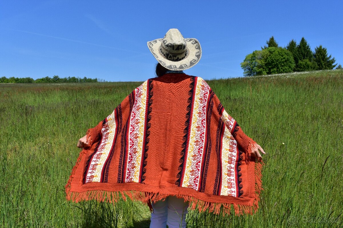 Pončo - Chile s vlnou alpaka - 4