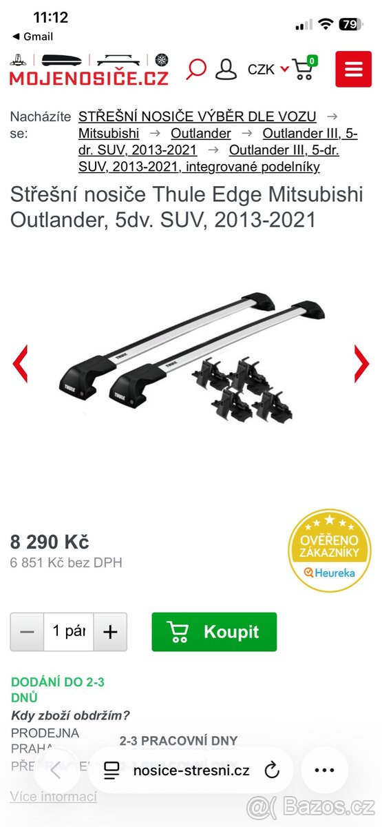 Příčníky Thule Wingbar Edge - 4