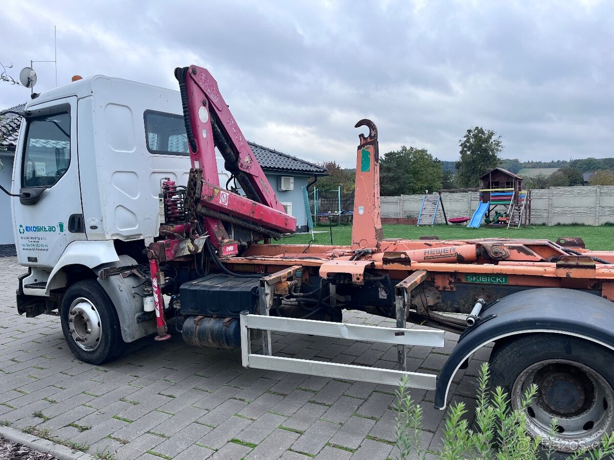 Renault midlum 12.180, hákový nosič kontejneru 1m, HR 2005 - 4